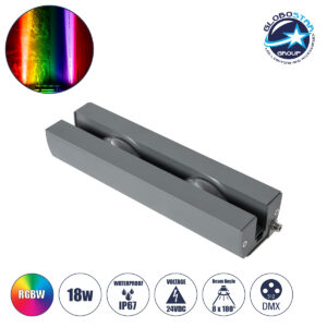 GloboStar® WINDOW-ARTE 90721 Αρχιτεκτονικό Φωτιστικό Ανάδειξης Παραθύρων & Θυρών – Window & Door Light LED 18W 1530lm 8×180° DC 24V Αδιάβροχο IP67 Μ25 x Π7 x Υ4.5cm RGBW DMX512 – Γκρι Ανθρακί – 3 Χρόνια Εγγύηση