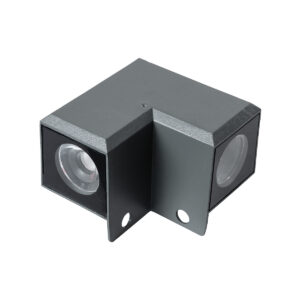 GloboStar® WALLLIGHT-DONA 90732 Αρχιτεκτονικό Επιτοίχιο Γωνιακό Φωτιστικό LED 10W 950lm 10° DC 24V Αδιάβροχο IP66 Μ8 x Π8 x Υ6cm Φυσικό Λευκό 4500K – Γκρι Ανθρακί – 3 Χρόνια Εγγύηση