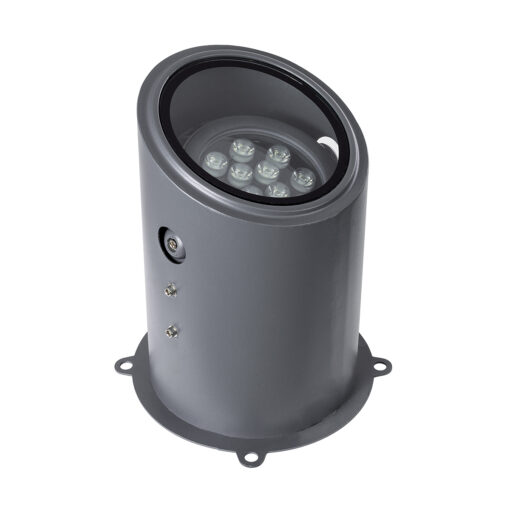 GloboStar® FLOOD-MILO 90734 Κινούμενος Προβολέας – Σποτ Φωτισμού Wall Washer για Φωτισμό Κτιρίων LED 12W 1080lm 10° AC 220-240V Αδιάβροχο IP67 Φ17 x Υ26cm Θερμό Λευκό 2700K – Γκρι Ανθρακί – 3 Χρόνια Εγγύηση