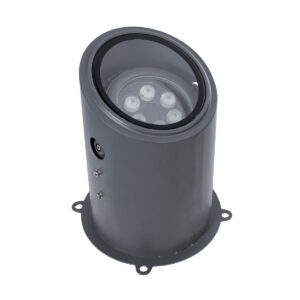 GloboStar® FLOOD-MILO 90736 Κινούμενος Προβολέας – Σποτ Φωτισμού Wall Washer για Φωτισμό Κτιρίων LED 12W 1020lm 10° DC 24V Αδιάβροχο IP67 Φ17 x Υ26cm RGBW DMX512 – Γκρι Ανθρακί – 3 Χρόνια Εγγύηση