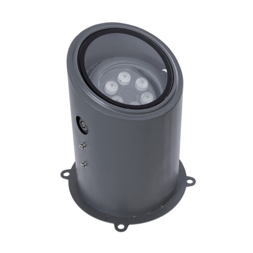 GloboStar® FLOOD-MILO 90736 Κινούμενος Προβολέας – Σποτ Φωτισμού Wall Washer για Φωτισμό Κτιρίων LED 12W 1020lm 10° DC 24V Αδιάβροχο IP67 Φ17 x Υ26cm RGBW DMX512 – Γκρι Ανθρακί – 3 Χρόνια Εγγύηση