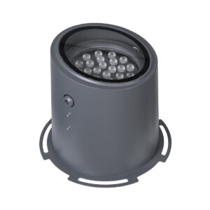 GloboStar® FLOOD-MILO 90742 Κινούμενος Προβολέας – Σποτ Φωτισμού Wall Washer για Φωτισμό Κτιρίων LED 48W 4080lm 10° DC 24V Αδιάβροχο IP67 Φ26 x Υ30cm RGBW DMX512 – Γκρι Ανθρακί – 3 Χρόνια Εγγύηση