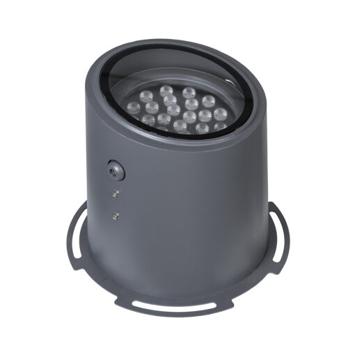 GloboStar® FLOOD-MILO 90742 Κινούμενος Προβολέας – Σποτ Φωτισμού Wall Washer για Φωτισμό Κτιρίων LED 48W 4080lm 10° DC 24V Αδιάβροχο IP67 Φ26 x Υ30cm RGBW DMX512 – Γκρι Ανθρακί – 3 Χρόνια Εγγύηση