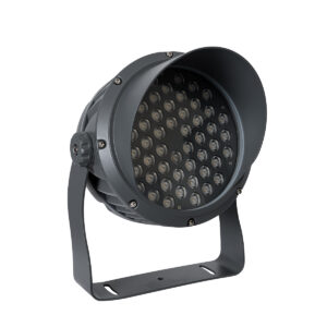 GloboStar® FLOOD-DIMO 90743 Προβολέας Wall Washer με Αντιθαμβωτική Γρίλια για Φωτισμό Κτιρίων LED 54W 4860lm 10° AC 220-240V Αδιάβροχο IP67 Μ26 x Π28 x Υ35cm Θερμό Λευκό 2700K – Γκρι Ανθρακί – 3 Χρόνια Εγγύηση