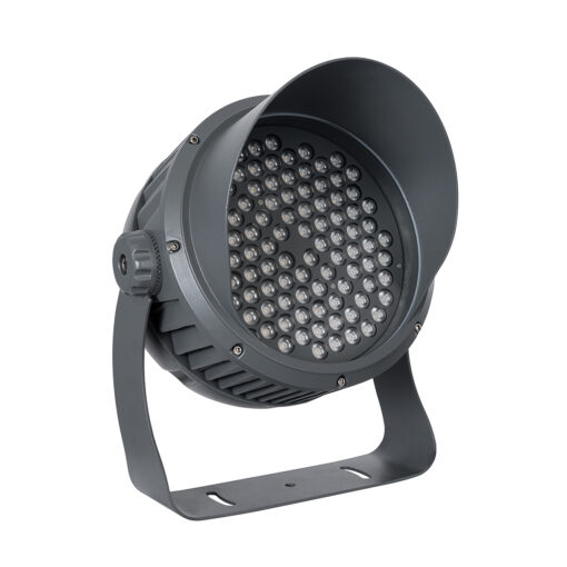 GloboStar® FLOOD-DIMO 90747 Προβολέας Wall Washer με Αντιθαμβωτική Γρίλια για Φωτισμό Κτιρίων LED 100W 9500lm 10° AC 220-240V Αδιάβροχο IP67 Μ34 x Π36 x Υ44cm Φυσικό Λευκό 4500K – Γκρι Ανθρακί – 3 Χρόνια Εγγύηση