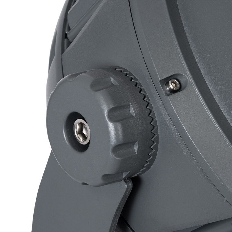 GloboStar® FLOOD-DIMO 90749 Προβολέας Wall Washer με Αντιθαμβωτική Γρίλια για Φωτισμό Κτιρίων LED 150W 13500lm 10° AC 220-240V Αδιάβροχο IP67 Μ43 x Π45 x Υ46cm Θερμό Λευκό 2700K – Γκρι Ανθρακί – 3 Χρόνια Εγγύηση