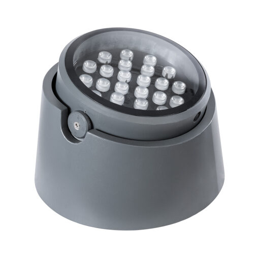 GloboStar® FLOOD-RANA 90752 Κινούμενος Προβολέας – Σποτ Φωτισμού Wall Washer για Φωτισμό Κτιρίων LED 60W 5100lm 5° DC 24V Αδιάβροχο IP67 Φ30 x Υ20cm RGBW DMX512 – Γκρι Ανθρακί – 3 Χρόνια Εγγύηση