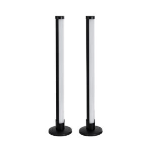 GloboStar® DIGICOLUMN 90760 Σετ 2 Μοντέρνα Επιτραπέζια Φωτιστικά Γραφείου Digital Pixel Symphony Bars LED 16W 1280lm 180° DC 5V με USB 2.0 IP20 – Εναλλαγή Φωτισμού μέσω Τηλεχειριστηρίου – Πολύχρωμα RGB – Dimmable – Μαύρο – Φ3 x Υ45cm – Συσκευασία 2 Τεμαχίων – 2 Χρόνια Εγγύηση