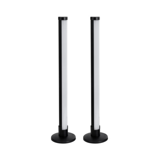 GloboStar® DIGICOLUMN 90760 Σετ 2 Μοντέρνα Επιτραπέζια Φωτιστικά Γραφείου Digital Pixel Symphony Bars LED 16W 1280lm 180° DC 5V με USB 2.0 IP20 – Εναλλαγή Φωτισμού μέσω Τηλεχειριστηρίου – Πολύχρωμα RGB – Dimmable – Μαύρο – Φ3 x Υ45cm – Συσκευασία 2 Τεμαχίων – 2 Χρόνια Εγγύηση