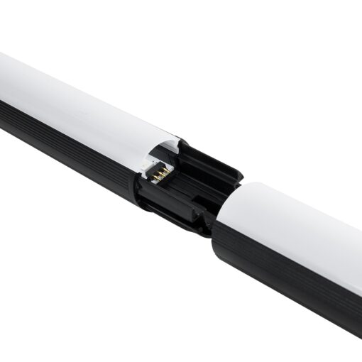 GloboStar® DIGICOLUMN 90764 Μοντέρνο Επιδαπέδιο Φωτιστικό Γραφείου Digital Pixel Symphony Bar LED 16W 1280lm 180° DC 5V με USB 2.0 IP20 – Εναλλαγή Φωτισμού μέσω Τηλεχειριστηρίου – Πολύχρωμα RGB – Dimmable – Μαύρο – Φ3 x Υ165cm – 2 Χρόνια Εγγύηση