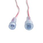 GloboStar® CON-NEONIO 90769 Σετ Αδιάβροχων IP68 Καλωδίων Σύνδεσης για όλες τις NEONIO Digital Neon Flex LED 14.4W/m 12VDC – Διάφανα – Φ1.5 x Μήκος Καλωδίου 15cm
