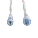 GloboStar® CON-NEONIO 90769 Σετ Αδιάβροχων IP68 Καλωδίων Σύνδεσης για όλες τις NEONIO Digital Neon Flex LED 14.4W/m 12VDC – Διάφανα – Φ1.5 x Μήκος Καλωδίου 15cm
