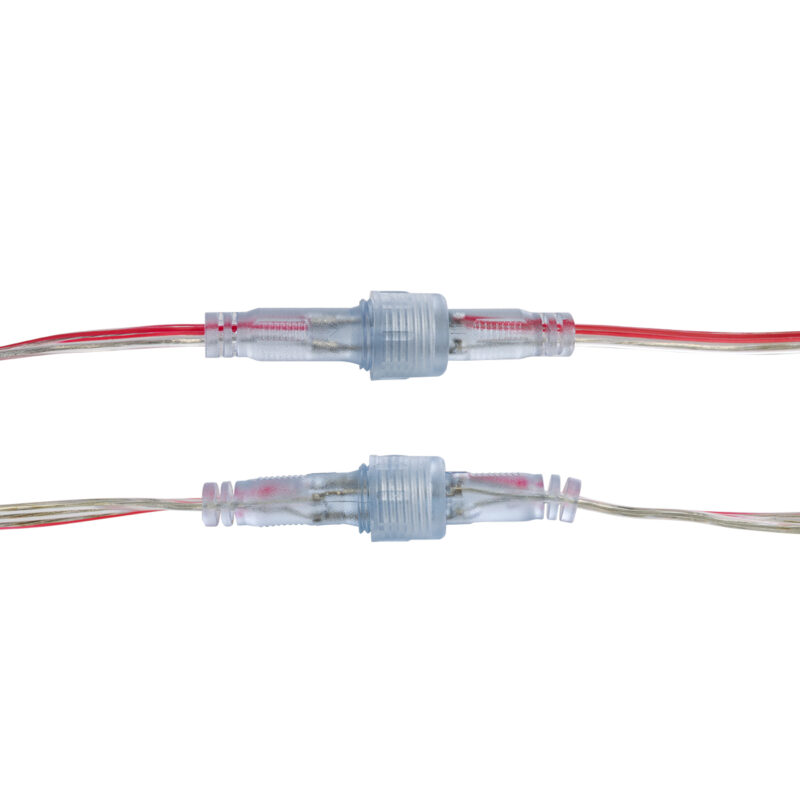 GloboStar® CON-NEONIO 90769 Σετ Αδιάβροχων IP68 Καλωδίων Σύνδεσης για όλες τις NEONIO Digital Neon Flex LED 14.4W/m 12VDC – Διάφανα – Φ1.5 x Μήκος Καλωδίου 15cm