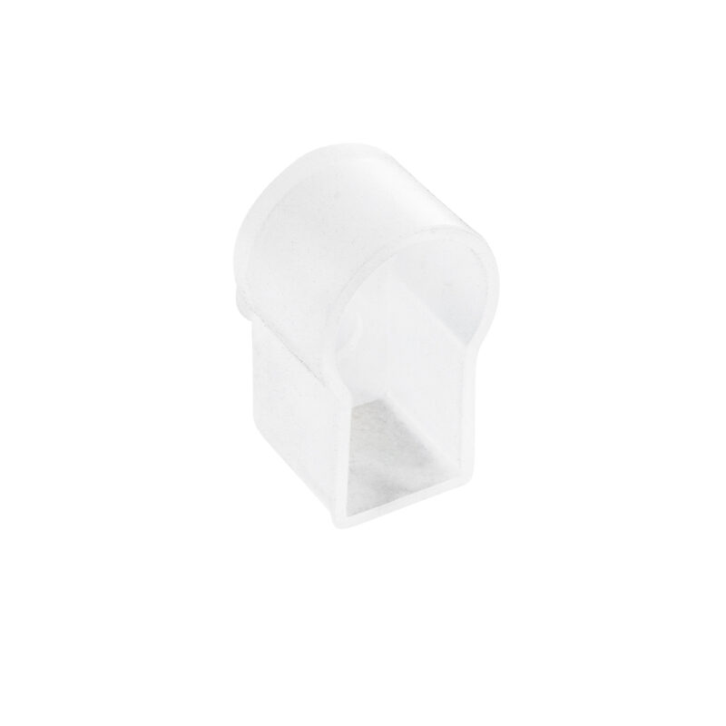 GloboStar® CON-NEONIO 90776 Τάπα Σιλικόνης Σύνδεσης & Τερματική για την NEONIO Digital Neon Flex LED 14.4W/m 12VDC με Π1 x Υ2.3cm – Διάφανη – Μ2.3 x Π1.5 x Υ2.5cm