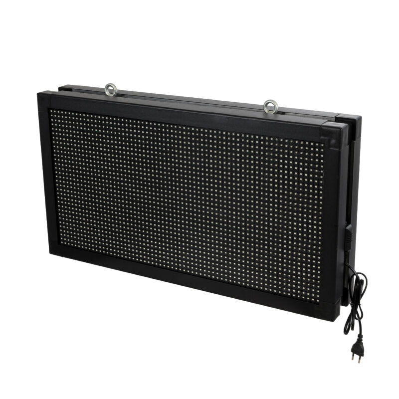 GloboStar® DISPLAY 90798 LED Scrolling Display 64x32cm – Κυλιόμενη Ψηφιακή Πινακίδα / Επιγραφή Διπλής Όψης P10 LED SMD AC 220-240V – Λειτουργία μέσω Wi-Fi με Εφαρμογή APP – Αισθήτηρας Θερμοκρασίας και Υγρασίας – Αδιάβροχο IP65 – Μ70 x Π11 x Υ38.5cm – Μπλε – 1 Χρόνο Εγγύηση