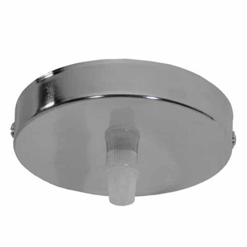 DIY Ροζέτα Φωτιστικού Νίκελ Χρώμιο Φ100 GloboStar 90802