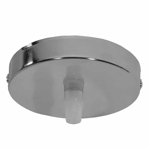 DIY Ροζέτα Φωτιστικού Νίκελ Χρώμιο Φ100 GloboStar 90802