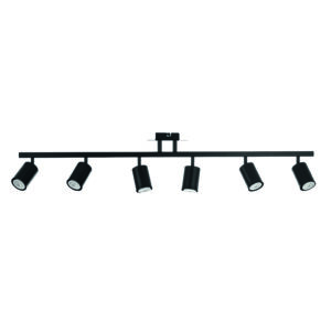 InLight Σποτ Οροφής από μέταλλο σε μαύρη απόχρωση 6XGU10 D:110cm (9081-6)