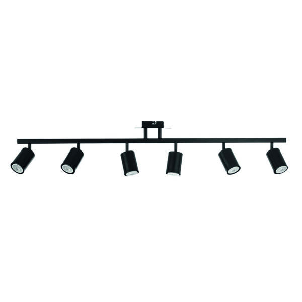 InLight Σποτ Οροφής από μέταλλο σε μαύρη απόχρωση 6XGU10 D:110cm (9081-6)