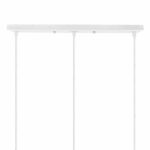 DIY Ροζέτα Φωτιστικού Λευκή Ορθογώνια 500x50mm με 3 Τρύπες GloboStar 90823