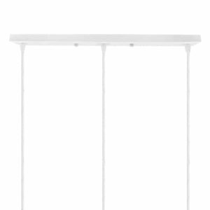 DIY Ροζέτα Φωτιστικού Λευκή Ορθογώνια 500x50mm με 3 Τρύπες GloboStar 90823