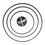 GloboStar® DIAMOND TRIO 61140-DECO Κρεμαστό Φωτιστικό Δαχτυλίδι-Κύκλος LED CCT 150W 18379lm 360° AC 220-240V – Εναλλαγή Φωτισμού μέσω Τηλεχειριστηρίου All In One Ψυχρό 6000k+Φυσικό 4500k+Θερμό 2700k Dimmable Φ60+80+100cm – Μαύρο – 3 Years Warranty