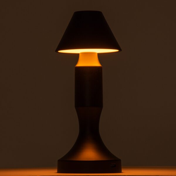 GloboStar® LUNNA 76476 Μοντέρνο Επιτραπέζιο Φωτιστικό Πορτατίφ LED 1.5W 105lm 120° DC 5V Επαναφορτιζόμενο με Μπαταρία Li-ion 1800mAh – Διακόπτη Αφής με 3 Εναλλαγές Φωτισμού CCT Θερμό – Φυσικό – Ψυχρό 1500K – 4500K – 6000K Dimmable – D9 x 23cm – Λευκό