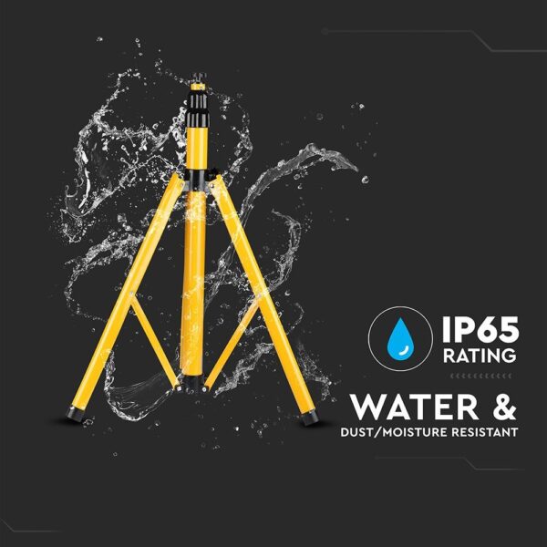 Κίτρινη Βάση Τρίποδας για LED Προβολείς Αλουμίνιο V-TAC – 9104