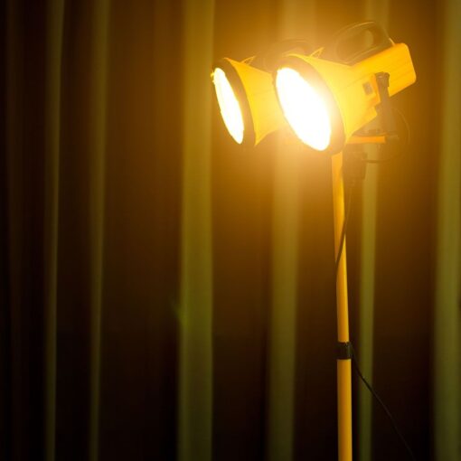 Κίτρινη Βάση Τρίποδας για LED Προβολείς Αλουμίνιο V-TAC – 9104