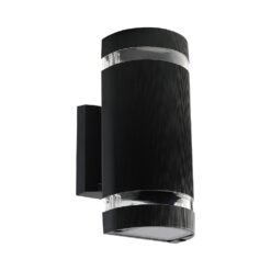 Φωτιστικό Τοίχου 2xE27 Μαύρο Οβαλ V-TAC IP44 – 93573