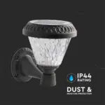LED Ηλιακό Φαναράκι Τοίχου με RF Control V-TAC IP44 Μαύρο Σώμα  CCT – 93575