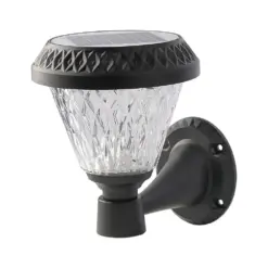LED Ηλιακό Φαναράκι Τοίχου με RF Control V-TAC IP44 Μαύρο Σώμα  CCT – 93575