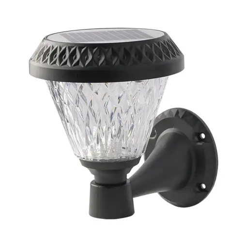 LED Ηλιακό Φαναράκι Τοίχου με RF Control V-TAC IP44 Μαύρο Σώμα  CCT – 93575
