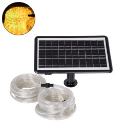 GloboStar® 90257 Αυτόνομο Ηλιακό Σετ Φωτοσωλήνα 20m LED 11W 1540lm με Ενσωματωμένη Μπαταρία 10000mAh – Φωτοβολταϊκό Πάνελ & Αισθητήρα Ημέρας-Νύχτας Αδιάβροχο IP65 – Θερμό Λευκό 3000K