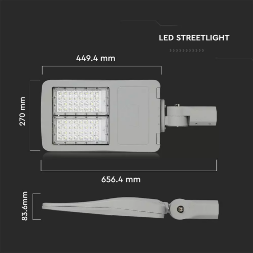 LED φωτιστικό δρόμου, V-TAC PRO Samsung Chip (CLASS I, INVENTRONICS DRIVER), 100W 5700Κ (140LM/W) – 954