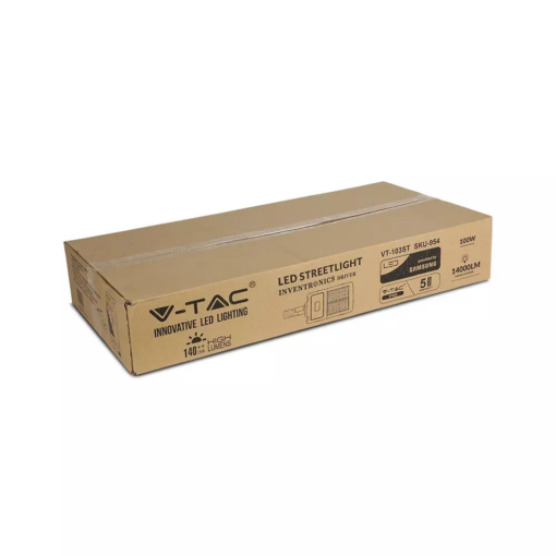 LED φωτιστικό δρόμου, V-TAC PRO Samsung Chip (CLASS I, INVENTRONICS DRIVER), 100W 5700Κ (140LM/W) – 954