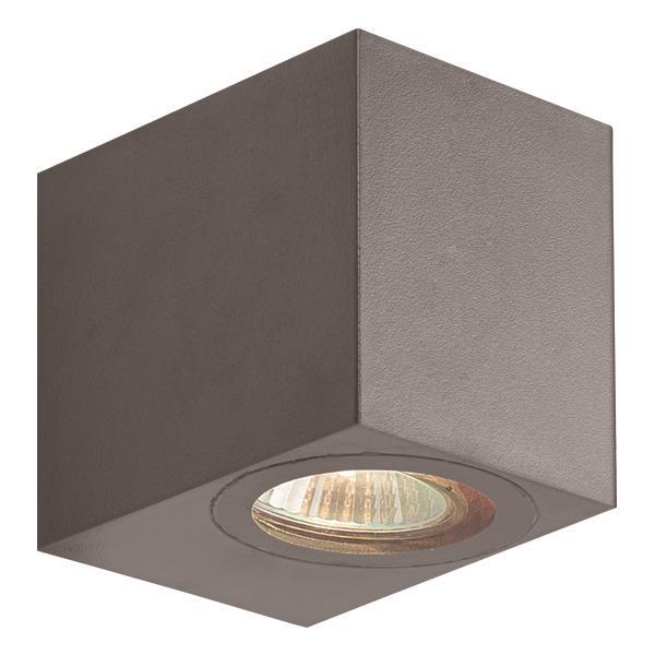 ΑΠΛΙΚΑ ΤΟΙΧΟΥ DOWN ΤΕΤΡΑΓΩΝΗ GU10 IP54 ΓΡΑΦΙΤΗΣ EUROLAMP 145-82073