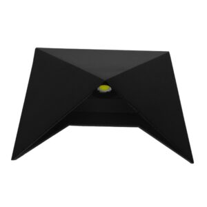 GloboStar® 96506 LED Φωτιστικό Τοίχου Απλίκα STEALTH Αρχιτεκτονικού Φωτισμού Μαύρο Αδιάβροχο IP65 10 Watt CREE 1200lm 60° 230V Ψυχρό Λευκό Μ17 x Π7.5 x Υ17cm