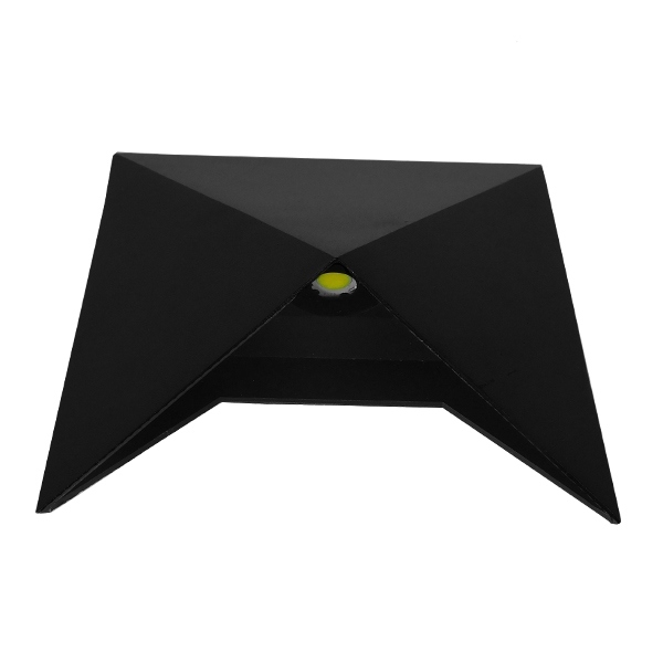 GloboStar® 96506 LED Φωτιστικό Τοίχου Απλίκα STEALTH Αρχιτεκτονικού Φωτισμού Μαύρο Αδιάβροχο IP65 10 Watt CREE 1200lm 60° 230V Ψυχρό Λευκό Μ17 x Π7.5 x Υ17cm