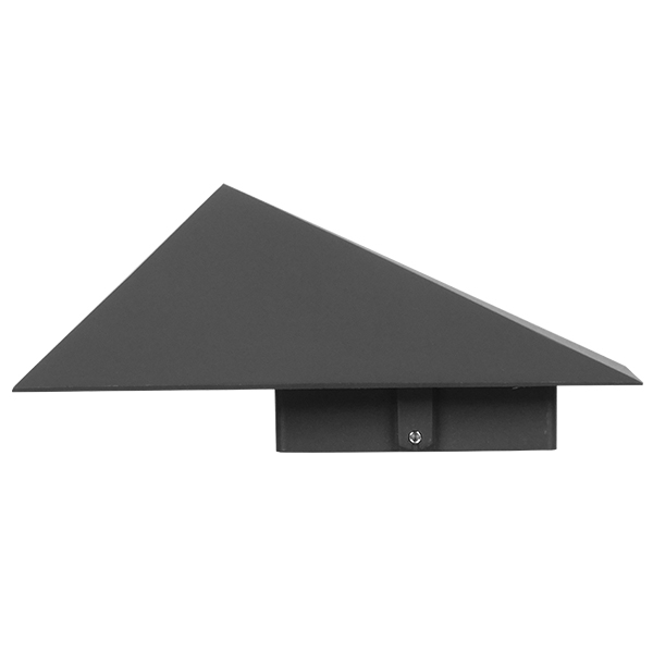 GloboStar® 96509 LED Φωτιστικό Τοίχου Απλίκα STEALTH Αρχιτεκτονικού Φωτισμού Γκρι Αδιάβροχο IP65 10 Watt CREE 1200lm 60° 230V Ψυχρό Λευκό Μ17 x Π7.5 x Υ17cm