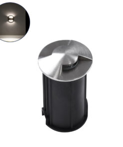 GloboStar® UNDERGROUND-RENA 90663 Χωνευτό Φωτιστικό Σποτ Δαπέδου Two Sided LED 1W 115lm 30° DC 24V Αδιάβροχο IP68 Φ5 x Υ9cm Φυσικό Λευκό 4500K – Ανοξείδωτο Ατσάλι – 3 Χρόνια Εγγύηση