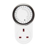 ΧΡΟΝΟΔΙΑΚΟΠΤΗΣ UK ΠΡΙΖΑΣ 24ΩPEΣ 13A 240V ΜΕ ΠΡΟΣΤΑΣΙΑ ΕΠΑΦΩΝ IP20 EUROLAMP – 147-35002