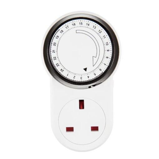 ΧΡΟΝΟΔΙΑΚΟΠΤΗΣ UK ΠΡΙΖΑΣ 24ΩPEΣ 13A 240V ΜΕ ΠΡΟΣΤΑΣΙΑ ΕΠΑΦΩΝ IP20 EUROLAMP – 147-35002