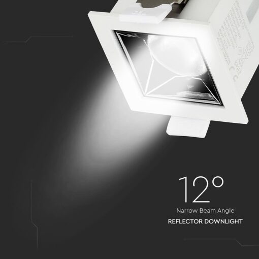 LED Φωτιστικό Χωνευτό COB 4W CRI>90 V-TAC PRO Samsung Chip 12° 320lm Θερμό 2700K – 972