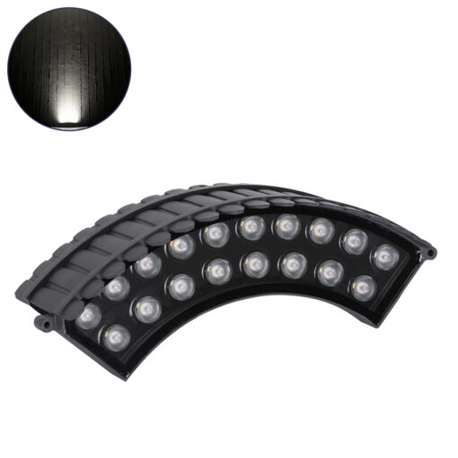 GloboStar® TREELIGHT-JINA 90694 Κυρτή Μπάρα Φωτισμού Wall Washer με Αντιθαμβωτική Γρίλια Ειδική για Φυτά – Δέντρα LED 18W 1710lm 10° DC 24V Αδιάβροχο IP67 L29 x W11 x H10.5cm Φυσικό Λευκό 4500K – Γκρι Ανθρακί – 3 Years Warranty