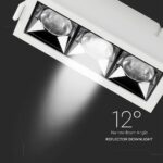 LED Φωτιστικό Χωνευτό 12W CRI>90 V-TAC PRO Samsung Chip 12° 960lm Φυσικό 4000K – 974