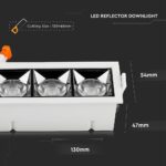 LED Φωτιστικό Χωνευτό 12W CRI>90 V-TAC PRO Samsung Chip 12° 960lm Φυσικό 4000K – 974