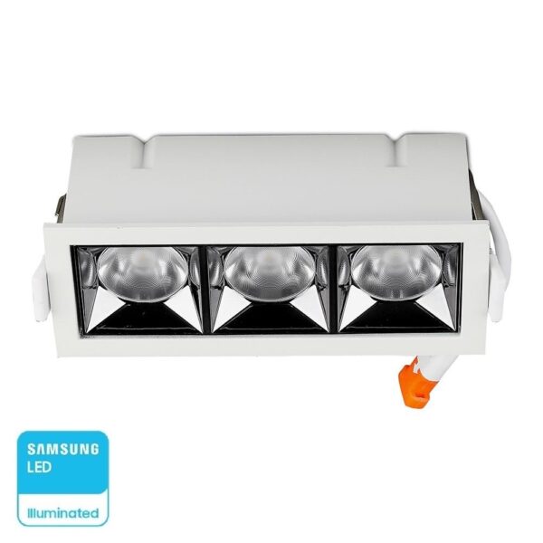LED Φωτιστικό Χωνευτό 12W CRI>90 V-TAC PRO Samsung Chip 12° 960lm Φυσικό 4000K – 974