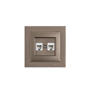 ΠΡΙΖΑ ΤΗΛΕΦΩΝΟΥ ΔΙΠΛΗ RJ 11 LIGHT FUME EUROLAMP – 152-10539