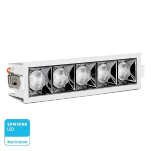 LED Φωτιστικό Χωνευτό 20W CRI>90 V-TAC PRO Samsung Chip 12° 1600lm Φυσικό 4000K – 980